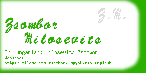 zsombor milosevits business card